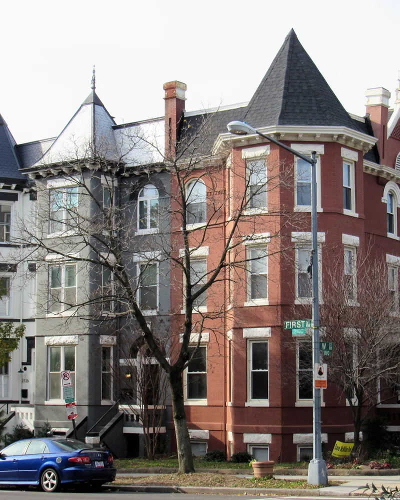 Brick rowhouses in the Bloomingdale Historic District, Washington, DC