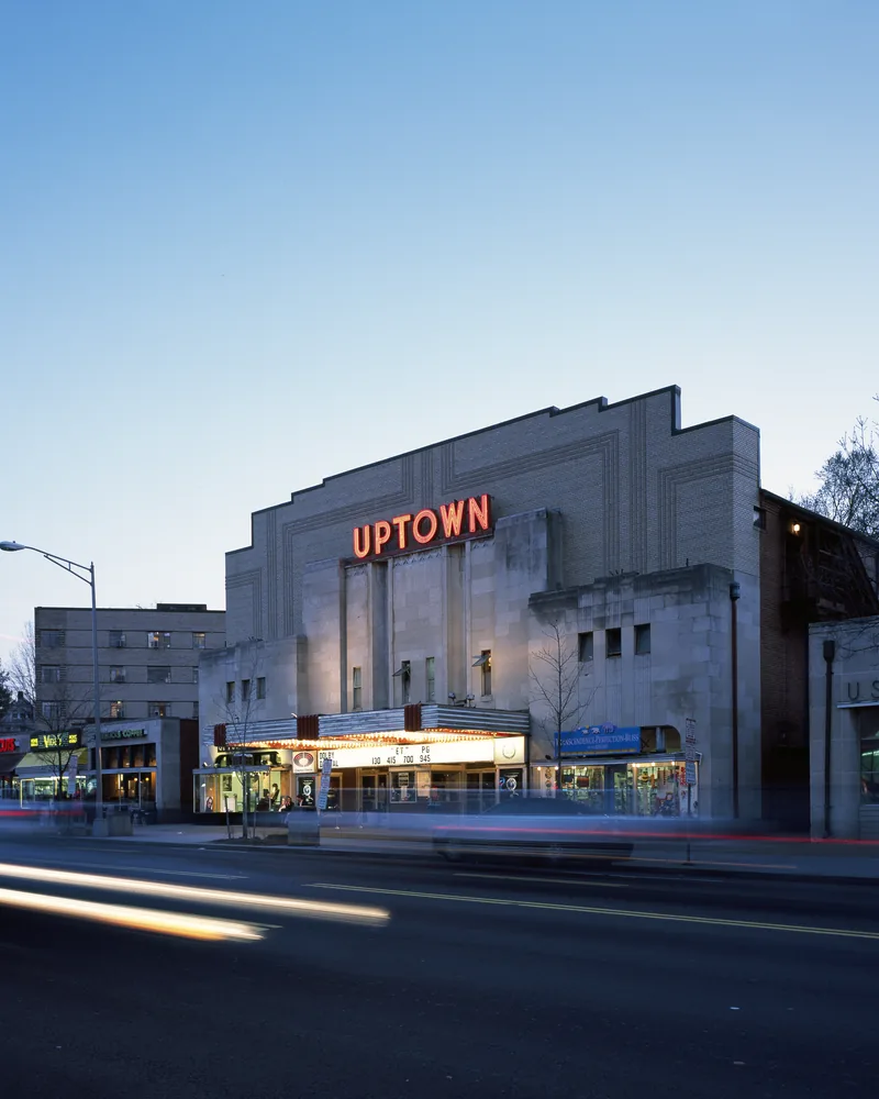 The Uptown Theater facade on Connecticut Avenue, Cleveland Park