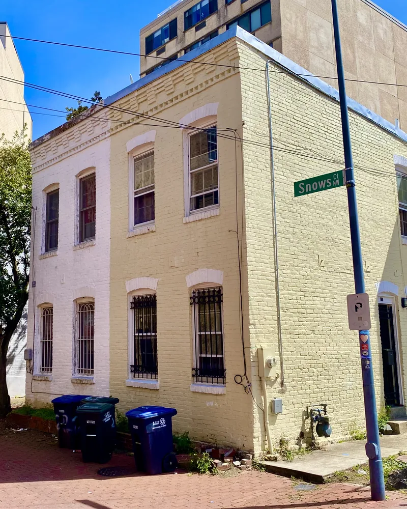 Brick alley houses in Snows Court, Foggy Bottom Historic District