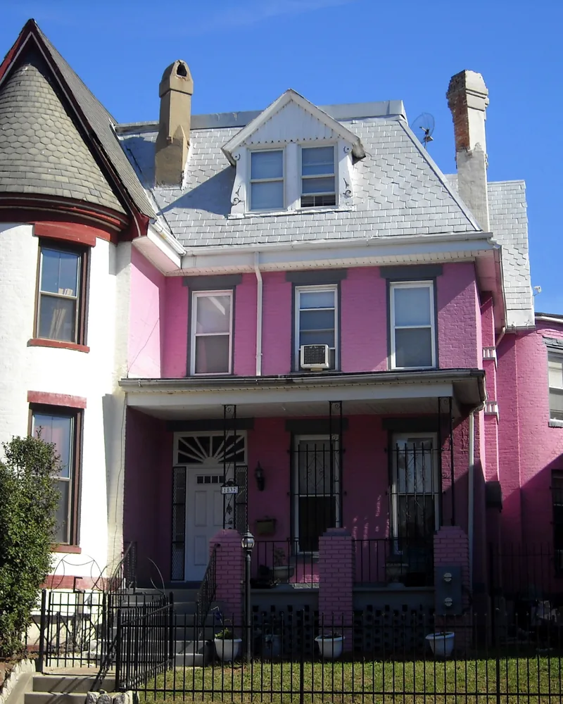 Semi-detached brick houses at 1837 and 1839 4th Street NW, LeDroit Park