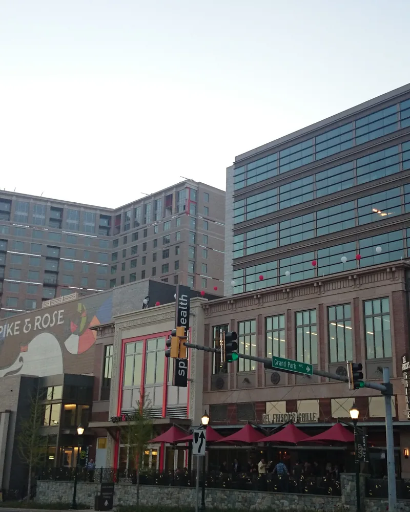 Pike & Rose phase one buildings and street, North Bethesda, Maryland